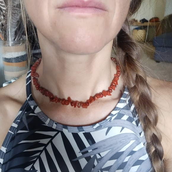Beautiful Red Coral Handmade Necklace Choker - Picture 3 of 4